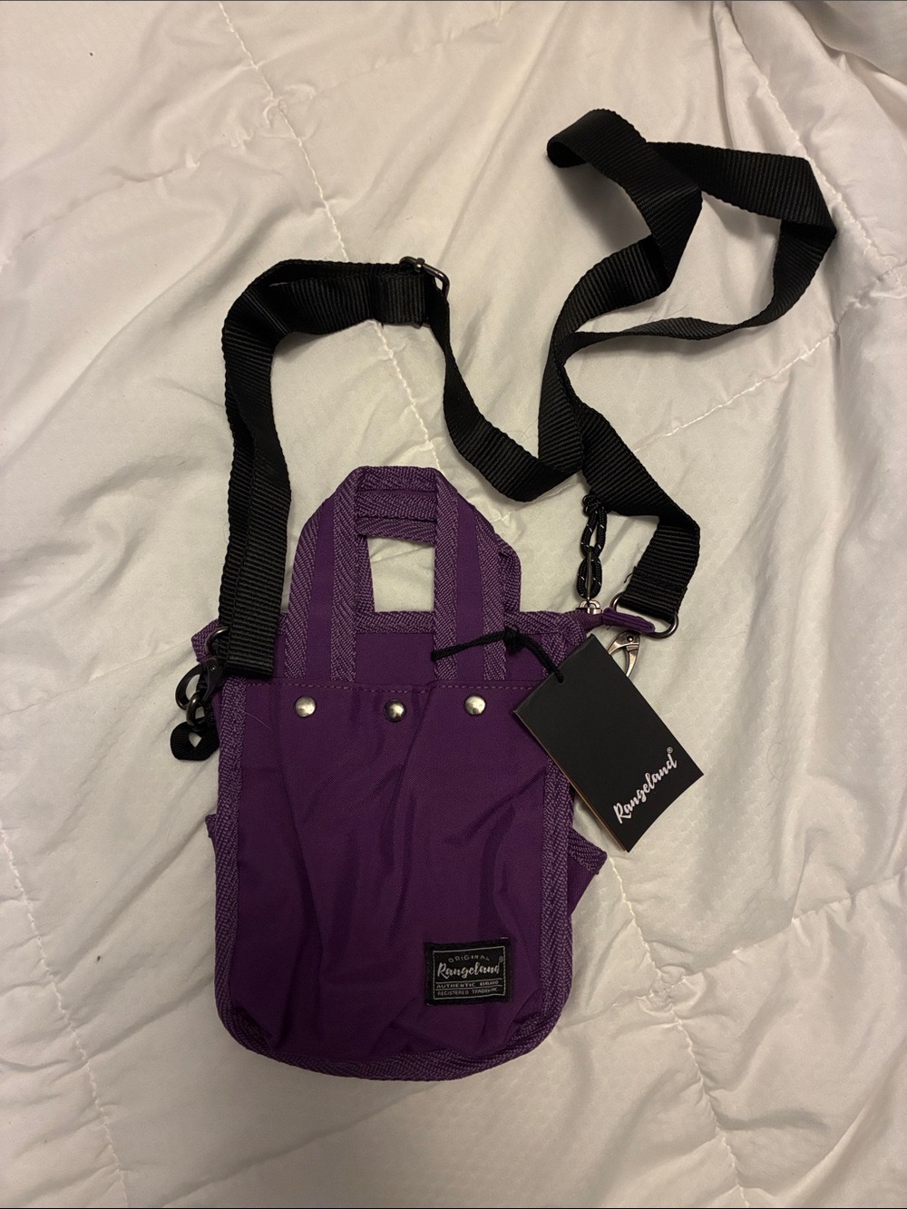 Purple Mini Crossbody Tote Bag